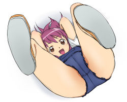 Rule 34 | 00s, 1girl, ass, brown eyes, calpara, calpara shed, cameltoe, crotch, handstand, kaleido star, looking at viewer, naegino sora, open mouth, pink hair, shoes, solo
