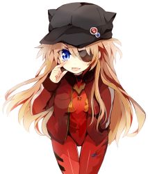 Rule 34 | 10s, 1girl, :p, akanbe, animal hat, bad id, bad pixiv id, badge, blue eyes, button badge, cat hat, evangelion: 3.0 you can (not) redo, eyelid pull, eyepatch, hand in pocket, hat, hat with ears, jacket, light brown hair, neon genesis evangelion, open clothes, open jacket, pin, plugsuit, rebuild of evangelion, shichi, solo, souryuu asuka langley, tongue, tongue out, track jacket