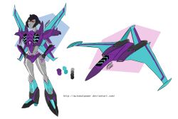 Rule 34 | 1girl, aircraft, airplane, autobotpower, breasts, curvy, fighter jet, hands on own hips, high heels, highres, humanoid robot, jet, medium breasts, military, military vehicle, panties, purple lips, purple panties, red eyes, robot, slipstream (transformers), solo, thighs, transformers, underwear, wings