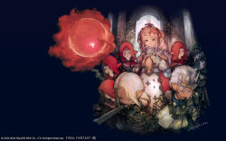 Rule 34 | 1girl, 6+boys, blonde hair, blue eyes, cocobani, cocobezi, cocoboha, cocobuki, cocobygo, crown, dalamud (moon), diadem, dress, ears through headwear, final fantasy, final fantasy xiv, green eyes, highres, holding, holding sword, holding weapon, hood, hood up, lalafell, long sleeves, looking at viewer, multiple boys, nagamine hiroyuki, nanamo ul namo, official art, papashan, parted lips, pink hair, pipin tarupin, pointy ears, signature, sword, twintails, weapon, white hair