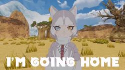 Rule 34 | 1girl, 3d, animal ears, animated, aurelio251, dog (mixed breed) (kemono friends), english text, gloves, heterochromia, kemono friends, kemono friends 2, video, necktie, outdoors, shirt, skirt, tail, virtual youtuber