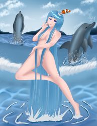 Rule 34 | 1girl, absurdres, barefoot, dolphin, highres, nude, original, tagme