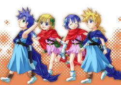 Rule 34 | 2boys, 2girls, bad id, blonde hair, blue hair, blush, boots, bow, bracelet, brother and sister, cape, child, closed eyes, dragon quest, dragon quest v, friends, gloves, green eyes, hair bow, hero&#039;s daughter (dq5), hero&#039;s son (dq5), jewelry, md5 mismatch, multiple boys, multiple girls, purple eyes, resolution mismatch, short hair, siblings, smile, source larger, sword, time paradox, weapon, ykokzk
