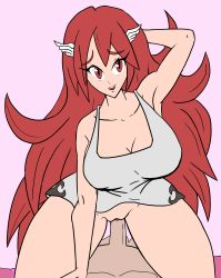 Rule 34 | 1boy, 1girl, absurdres, alternate breast size, breasts, cleavage, clothed female nude male, cordelia (fire emblem), cowgirl position, fire emblem, fire emblem awakening, fire emblem heroes, girl on top, happy sex, hetero, highres, large breasts, long hair, looking at viewer, nightgown, nintendo, no bra, no panties, nude, pov, pussy, red eyes, red hair, redfoil, sex, straddling, tagme, uncensored, vaginal, very long hair