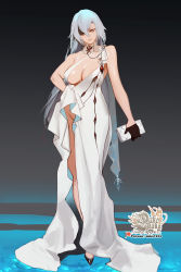 Rule 34 | 1girl, alternate costume, alternate hairstyle, arlecchino (genshin impact), artist name, bag, bare shoulders, black footwear, black gloves, black hair, breasts, brown eyes, cleavage, closed mouth, clothes lift, dress, dress lift, evening gown, exhibitionism, full body, genshin impact, gloves, gradient background, grey background, grey hair, groin, handbag, highres, holding, holding bag, hu dako, large breasts, long hair, multicolored hair, no panties, pelvic curtain, public indecency, short hair, sleeveless, sleeveless dress, solo, standing, streaked hair, two side up, very long hair