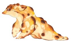 Rule 34 | absurdres, animal, animal focus, closed mouth, dragon, food focus, from side, full body, highres, horns, looking away, naan bread, no humans, omarumaru, original, red eyes, simple background, solo, white background
