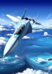 Rule 34 | afterburner, aircraft, airplane, cloud, contrail, day, fighter jet, flying, jet, military, military vehicle, missile, no humans, original, sky, su-33, vehicle focus, yonasawa