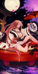 Rule 34 | 1girl, arc system works, baiken, breasts, cleavage, guilty gear, highres, large breasts, pink hair