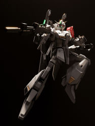 Rule 34 | 3d, absurdres, aiming, beam rifle, black background, commentary, energy gun, english commentary, glowing, glowing eyes, green eyes, gundam, highres, lights, machinery, mecha, mecha focus, mjeff, mobile suit, no humans, realistic, robot, science fiction, scope, shield, space, sunlight, weapon, zeta gundam, zeta gundam (mobile suit)