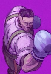Rule 34 | 1boy, boxing gloves, dudley, facial hair, fighting stance, male focus, mustache, solo, street fighter, tsukumo (soar99)