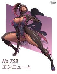 Rule 34 | 1girl, abs, absurdres, artist name, ass, asymmetrical bangs, bad anatomy, belt, bodysuit, breasts, buckle, choker, cleavage, cleavage cutout, clothing cutout, collar, cosplay, creatures (company), dark skin, dated, earrings, eyeliner, fingernails, game freak, gen 7 pokemon, gluteal fold, grabbing own breast, hair pulled back, high heels, high ponytail, highres, huge ass, huge breasts, impossible bodysuit, impossible clothes, jewelry, kingbang, long fingernails, makeup, mask, mouth mask, multicolored hair, multiple belts, muscular, muscular arms, muscular female, muscular legs, nintendo, numbered, pokemon, salazzle, salazzle (cosplay), signature, skin tight, spiked collar, spikes, thick thighs, thigh cutout, thighs, two-tone hair, wide hips