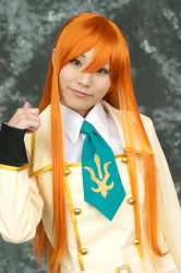 Rule 34 | code geass, cosplay, highres, orange hair, photo (medium), school uniform, serafuku, shirley fenette, suzukaze yuuki