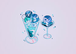 Rule 34 | absurdres, cocktail glass, cup, drinking glass, food, food focus, grey background, highres, ice cream, limited palette, meyoco, no humans, original, simple background, sparkle, transparent, waves