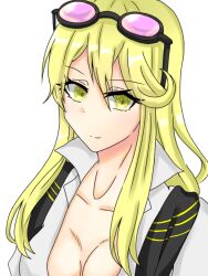 Rule 34 | 1girl, artist request, blonde hair, breasts, digimon, digimon story: cyber sleuth, female focus, kuremi kyouko, large breasts, long hair, looking at viewer, simple background, solo, very long hair