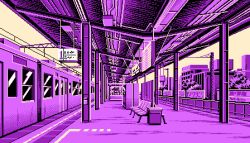 Rule 34 | 1990s (style), 5 jikanme no venus, awning, fairy dust, fluorescent lamp, game cg, limited palette, lowres, no humans, outdoors, pc98, pixel art, retro artstyle, tagme, train, train station platform, trash can