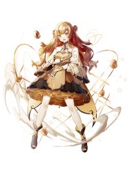 Rule 34 | 1girl, blonde hair, boots, dress, food fantasy, full body, golden silk candied date (food fantasy), green eyes, highres, liita (dusk snow), long hair, looking at viewer, official art, pale skin, second-party source, solo, white legwear