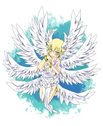 Rule 34 | 00s, angel wings, blonde hair, blue eyes, digimon, digimon frontier, digimon xros wars, head wings, lucemon, wings