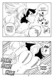 Rule 34 | 1boy, 1girl, absurdres, anus, breasts, couple, doggystyle, dragon ball, dragon ball super, funsexydragonball, gohan beast, highres, husband and wife, large breasts, monochrome, muscular, muscular male, nipples, sex, sex from behind, son gohan, tagme, thighs, uncensored, videl