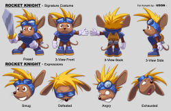 Rule 34 | character sheet, furry, new international hyper sports ds, new international track &amp; field, official art, character sheet, rocket knight adventures, sparkster, sparkster (game)