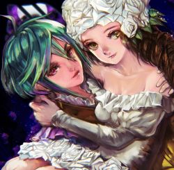 Rule 34 | asellus (saga frontier), bad id, bad pixiv id, breasts, cleavage, commentary request, long hair, multiple girls, nightmare-kck, princess white rose, saga, saga frontier, short hair