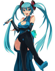 Rule 34 | 1girl, aqua eyes, aqua hair, aqua nails, bare shoulders, breast hold, breasts, bridal gauntlets, caee penguin, china dress, chinese clothes, cleavage, cleavage cutout, clothing cutout, crossed legs, dress, eyeshadow, folded fan, folding fan, hand fan, hatsune miku, high heels, highres, legs, long hair, makeup, nail polish, open mouth, shoes, sitting, smile, solo, thighhighs, twintails, very long hair, vocaloid