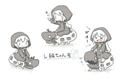 Rule 34 | &gt; &lt;, 10s, 1girl, :3, :d, > <, abyssal ship, backpack, bad id, bad pixiv id, bag, blush stickers, chibi, closed eyes, hood, hooded jacket, jacket, kantai collection, monster, mundane utility, o o, open mouth, pale skin, pointing, re-class battleship, reins, riding, smile, solo, turret, white hair, xd, yuasan, | |
