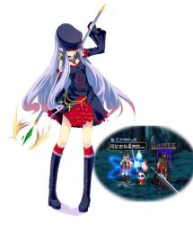Rule 34 | 00s, aganzo, aganzo (dungeon fighter online), bamboo, battle mage (dungeon and fighter), blademaster, cross, dungeon and fighter, hat, long hair, mage (dungeon and fighter), nexon, panda, skirt, sprites, staff, sword, weapon