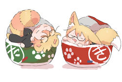 Rule 34 | 1boy, animal ears, bespectacled, blonde hair, bowl, closed eyes, commentary request, extra ears, eyewear on head, fox boy, fox ears, fox tail, glasses, long sleeves, male focus, mam233, open mouth, paw print, project sekai, raccoon boy, raccoon ears, raccoon tail, short hair, simple background, sleeping, tail, tenma tsukasa, white background