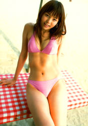 Rule 34 | 00s, 1girl, arika yumemiya, beach, bikini, kikuchi mika, my-otome, photo (medium), real life, voice actor, solo, swimsuit