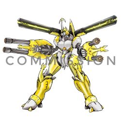 Rule 34 | 1other, digimon, digimon (creature), highres, medarot, metabee, original, other focus, robot, simple background, solo, white background