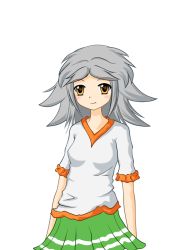 Rule 34 | grey hair, mascot, nowai-tan, orange eyes, tagme