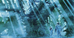Rule 34 | concept art, forest, godzilla: planet of the monsters, godzilla (series), nature, official art, polygon pictures, spacesuit, toho, tree