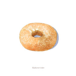 Rule 34 | 39no39, artist name, doughnut, food, food focus, no humans, original, shadow, simple background, still life, sugar (food), white background