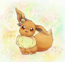Rule 34 | brown eyes, brown fur, commentary request, creatures (company), eevee, full body, game freak, gen 1 pokemon, head tilt, lowres, m-mi, nintendo, no humans, open mouth, pokemon, pokemon (creature), smile, solo, tongue