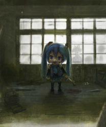 Rule 34 | 1girl, aqua eyes, aqua hair, creepy, empty eyes, hatsune miku, horror (theme), looking at viewer, mikudayoo, open mouth, photo-referenced, school uniform, solo, spring onion, twintails, vocaloid, walkalone