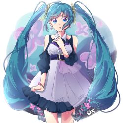 Rule 34 | 1girl, alternate costume, apron, aqua eyes, aqua hair, artist request, black bow, black footwear, black legwear, black skirt, blue eyes, blue hair, blue necktie, blush, boots, bow, breasts, brown dress, cleavage, collarbone, detached sleeves, dress, enmaided, female focus, fingernails, frilled apron, frilled dress, frills, hair between eyes, hair bow, hair ornament, hatsune miku, headphones, headset, heart, highres, long hair, looking at viewer, maid, maid headdress, necktie, parted lips, pleated skirt, puffy short sleeves, puffy sleeves, shirt, short sleeves, skirt, sleeveless, sleeveless shirt, solo, twintails, very long hair, vocaloid, waist apron, white apron, white shirt, wrist cuffs
