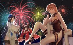 Rule 34 | 3girls, alternate costume, alternate hairstyle, breasts, china dress, chinese clothes, chinese new year, cleavage, double bun, dress, fireworks, fur scarf, garter straps, girls&#039; frontline, gloves, hair bun, half gloves, high heels, large breasts, mole, mole under eye, multiple girls, nashoki, official alternate costume, ots-14 (girls&#039; frontline), ots-14 (sangria succulent) (girls&#039; frontline), thighhighs, type 95 (girls&#039; frontline), type 95 (narcissus) (girls&#039; frontline), type 97 (girls&#039; frontline), type 97 (peony) (girls&#039; frontline)