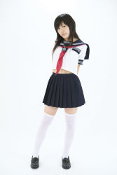 Rule 34 | cosplay, highres, minazuki naru, photo (medium), school uniform, serafuku, tagme, thighhighs