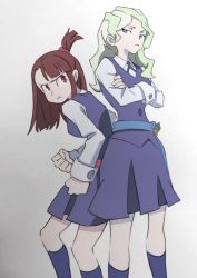 Rule 34 | 10s, 2girls, clenched hand, diana cavendish, highres, kagari atsuko, little witch academia, multiple girls, tagme