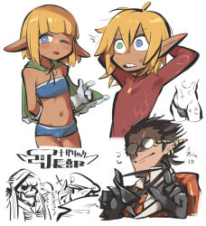 Rule 34 | ainz ooal gown, aura bella fiora, blonde hair, blue eyes, character request, dark elf, demiurge, elf, glasses, green eyes, heterochromia, mare bello fiore, overlord (maruyama), pandora&#039;s actor, pointy ears, swimsuit, tagme, tirarizun, translation request, trap