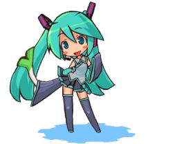 Rule 34 | animated, animated gif, blush, blush stickers, chibi, dancing, detached sleeves, duplicate, hatsune miku, long hair, lowres, necktie, shigatake, simple background, skirt, solo, spring onion, thighhighs, twintails, uniform, very long hair, vocaloid, zettai ryouiki
