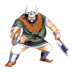 Rule 34 | 1990s (style), axe, barbarian, erick (world heroes), fat, fat man, game, neo geo, official art, retro artstyle, shield, snk, viking, weapon, world heroes