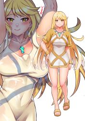Rule 34 | 1girl, absurdres, alternate costume, breasts, chest jewel, highres, large breasts, mythra (xenoblade), solo, xenoblade chronicles (series), xenoblade chronicles 2, you nf
