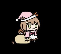 Rule 34 | 1girl, :3, animal ears, animated, animated gif, ayunda risu, ayunda risu (1st costume), bag, blush stickers, brown hair, chinese commentary, commentary, dress, english commentary, fur-trimmed headwear, fur trim, fuwafuwa 35, green eyes, hat, holding, holding bag, holding sack, hololive, hololive indonesia, jacket, jitome, looping animation, meme, mixed-language commentary, nut (food), open clothes, open jacket, padoru (meme), pink hat, pink jacket, sack, santa hat, solo, squirrel ears, squirrel girl, squirrel tail, tail, torn sack, transparent background, virtual youtuber, white dress