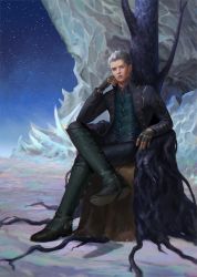 Rule 34 | 1boy, black coat, black pants, boots, capcom, coat, devil may cry (series), devil may cry 5, fingerless gloves, gloves, grey hair, high heel boots, high heels, highres, male focus, nexaeterna, nextoad, open clothes, open coat, pants, sitting, solo, spoilers, throne, trench coat, vergil (devil may cry)