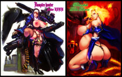 Rule 34 | 2girls, anal, anal object insertion, anus, ass, bar censor, blonde hair, blue footwear, boots, bottomless, brandish (video game), breasts, breasts out, cape, censored, character name, character request, clothed female nude male, collage, copyright name, copyright request, cross, dela delon, dildo harness, double penetration, earrings, english text, engrish text, eyepatch, garter straps, gradient background, habit, hair over one eye, high heel boots, high heels, interspecies, jewelry, large areolae, large breasts, looking at viewer, looking back, multiple girls, multiple penetration, nipple piercing, nipples, nude, nun, object insertion, penis, penis grab, piercing, pointless censoring, pregnant, puffy areolae, pussy, ranguage, sideboob, snake, squatting, tagme, thigh boots, thighhighs, ukatsu juuzou, vaginal, vaginal object insertion, weapon, wings
