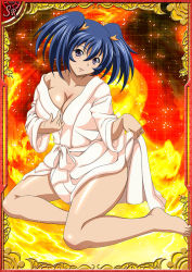 Rule 34 | 00s, 1girl, bare legs, bashoku youjou, breasts, card (medium), female focus, ikkitousen, large breasts, long hair, looking at viewer, shiny skin, sitting, smile, twintails