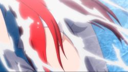 Rule 34 | 10s, 1girl, animated, animated gif, ass, demon girl, high school dxd, long hair, panties, red hair, rias gremory, screencap, solo, swimming, underwear, water, white panties