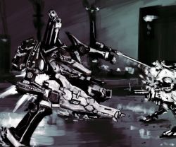 Rule 34 | armored core, armored core: nine breaker, blade, from software, gun, mecha, robot, wasabikarasi, weapon