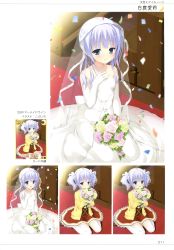 Rule 34 | 1girl, absurdres, amairo islenauts, blue eyes, bouquet, breasts, bridal veil, dress, elbow gloves, female focus, flower, gloves, hair ribbon, highres, holding, holding bouquet, jewelry, kobuichi, long hair, looking at viewer, multiple views, necklace, plant, red skirt, ribbon, shiraga airi, short twintails, silver hair, skirt, sleeveless, sleeveless dress, small breasts, smile, strapless, strapless dress, thighhighs, twintails, variations, veil, wedding dress, white dress, white gloves, white ribbon, white thighhighs